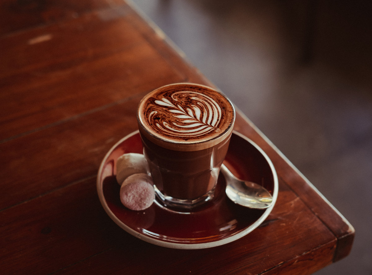 A freshly made coffee at Raumati Social Club